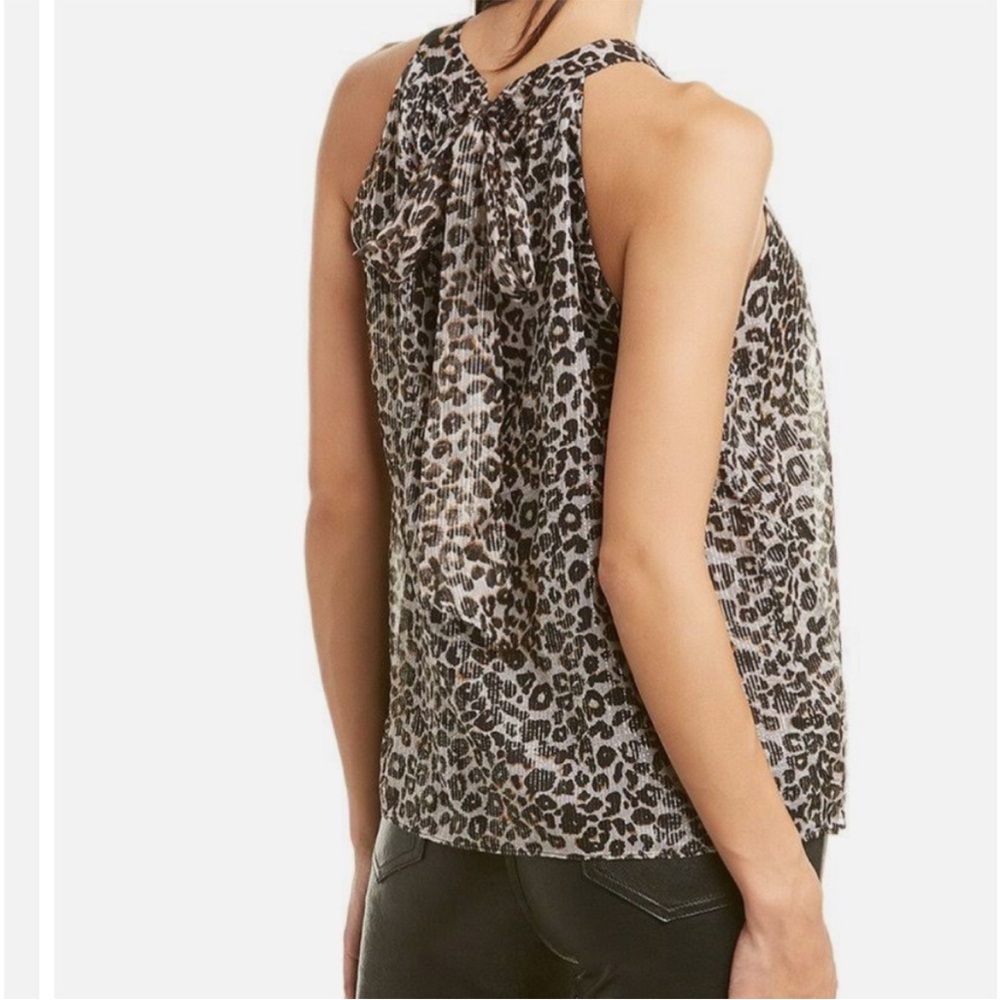NWT Velvet by Graham & Spencer Leopard/Metallic Top, Size XS - Picture 2 of 8